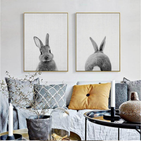 rabbit canvas poster