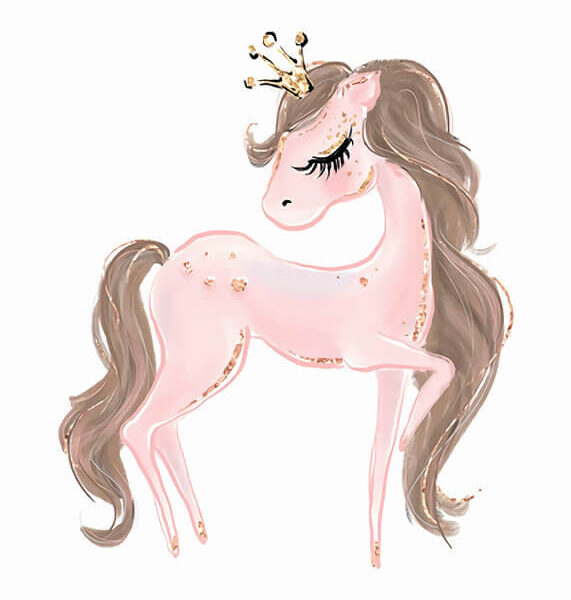 horse princess crown poster