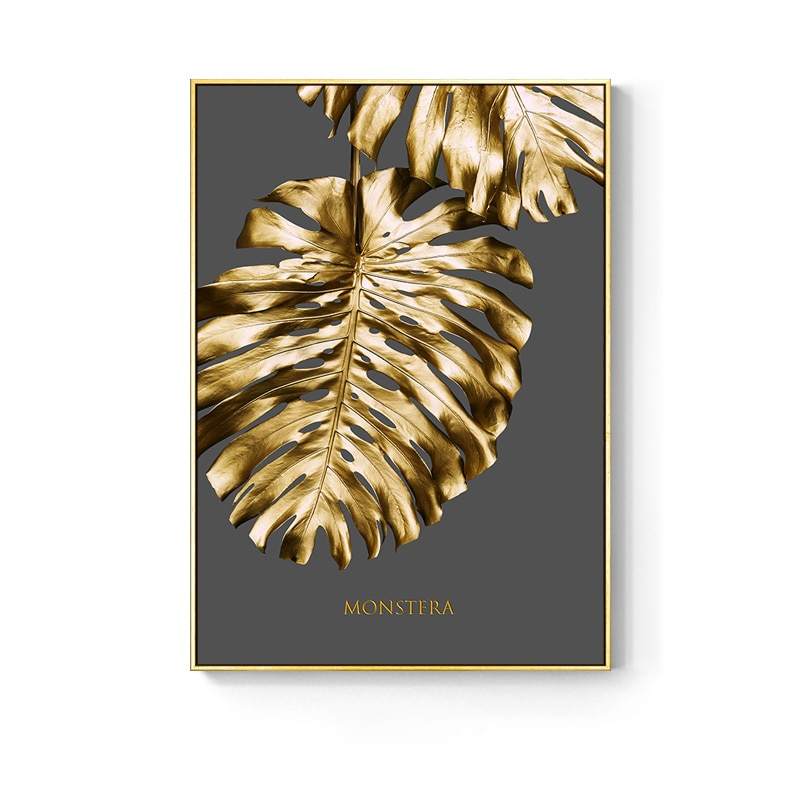 Golden Leaf Canvas Poster