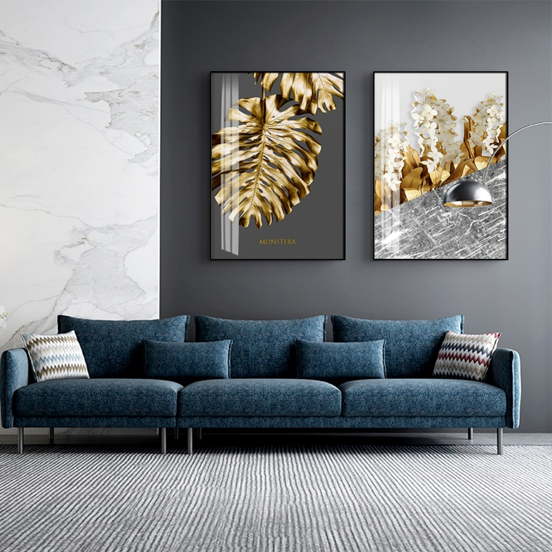 Golden Leaf Canvas Poster