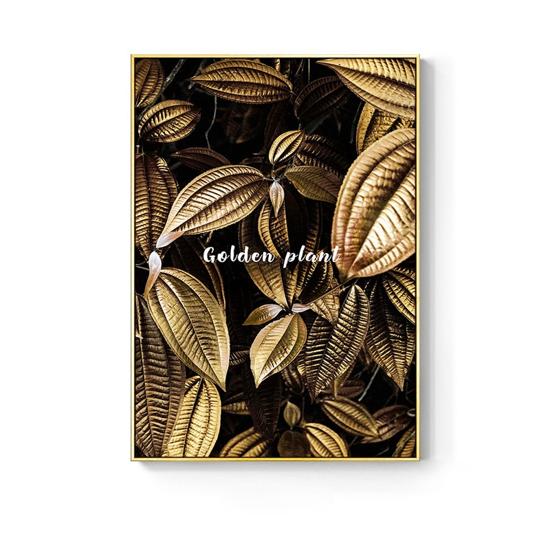 Golden Leaf Canvas Poster