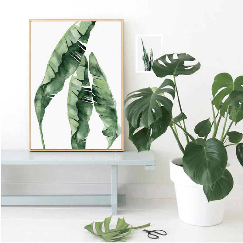 Watercolor Leaves Printed Poster