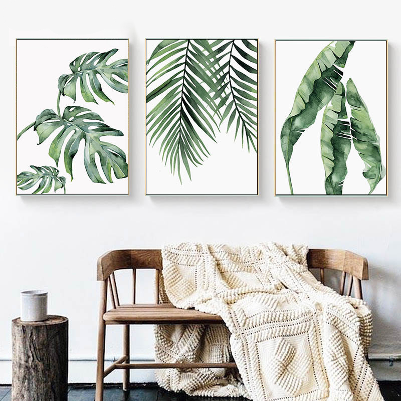 Watercolor Leaves Printed Poster