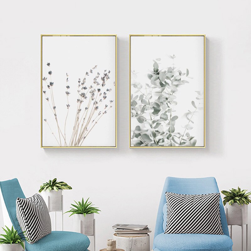 Nordic Style Plant Canvas Painting