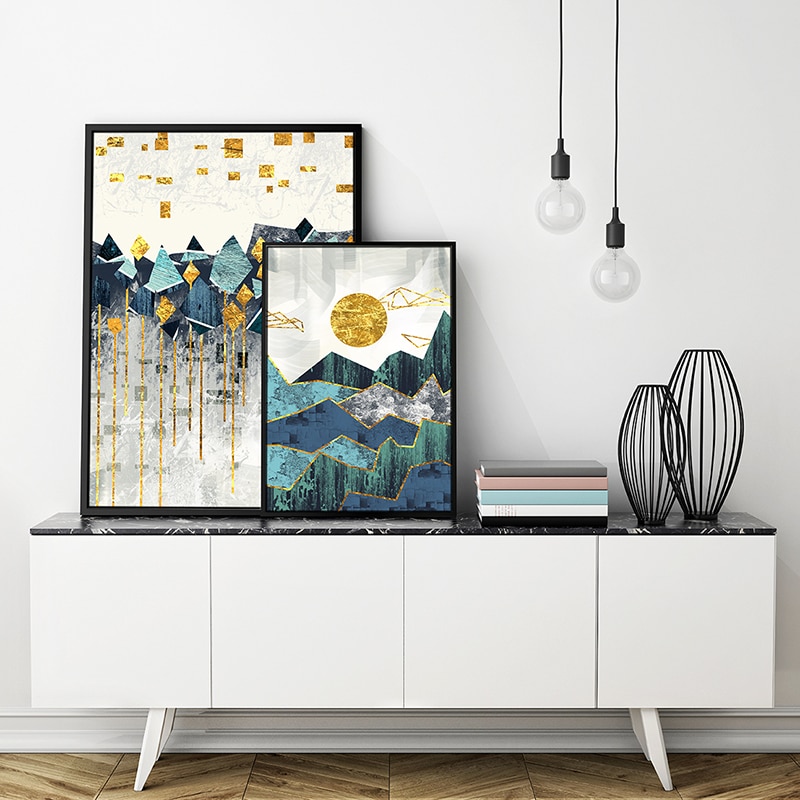 Nordic Landscape Canvas Wall Poster