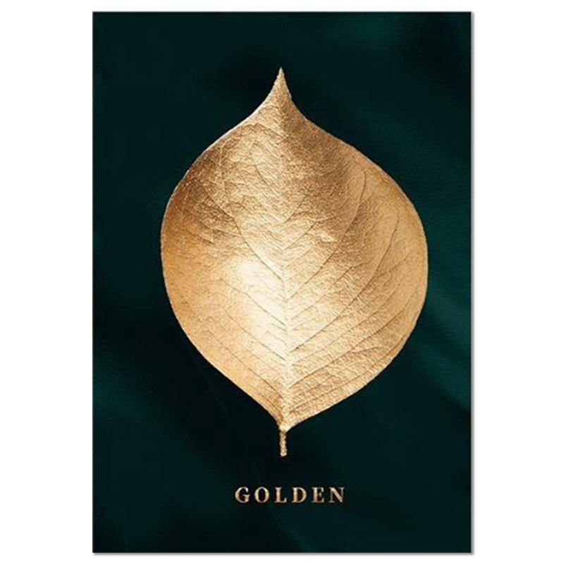 Golden Plant Canvas Poster