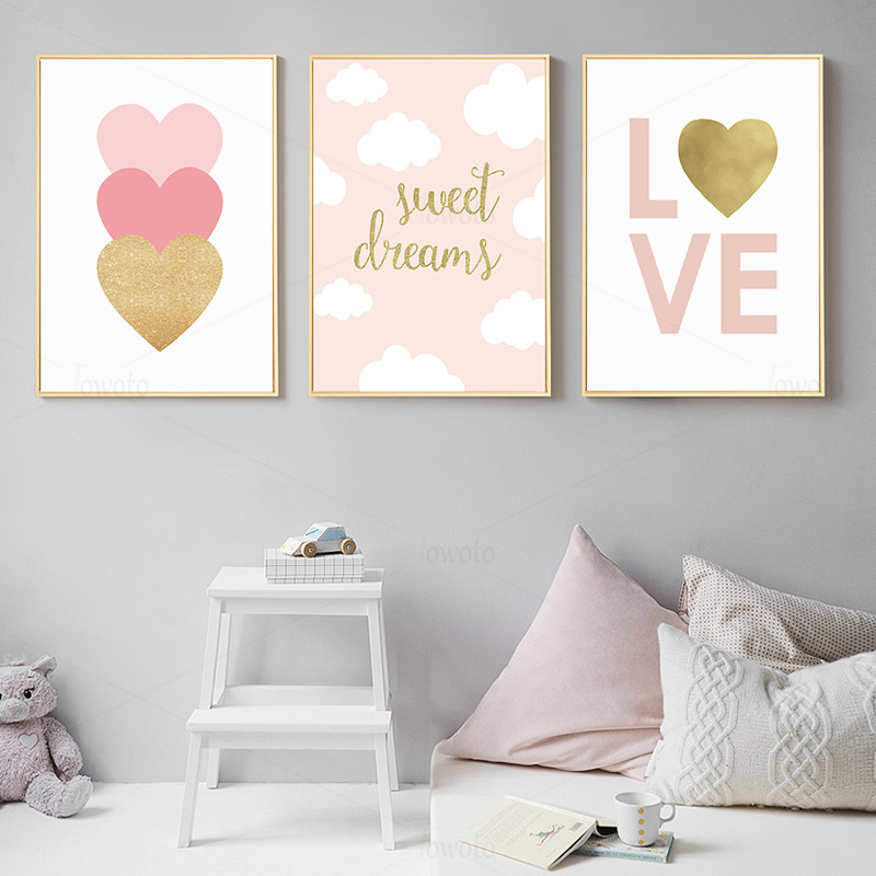 Baby Nursery Blush Pink Canvas Poster