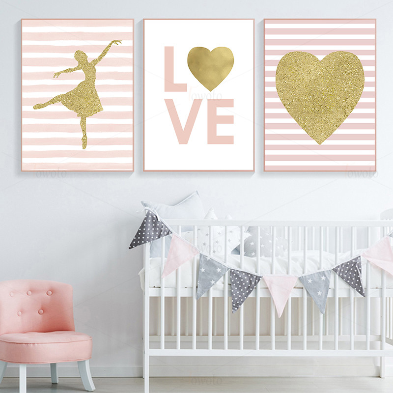 Baby Nursery Blush Pink Canvas Poster