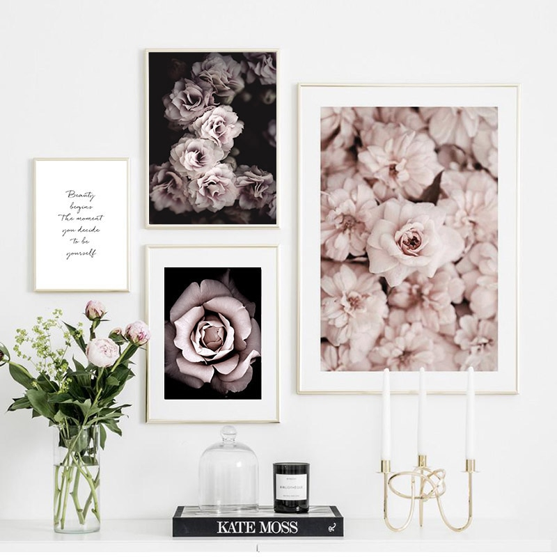 Rose Flowers Canvas Wall Poster