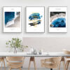 Blue Ocean Wave Landscape Canvas Poster