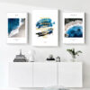 Blue Ocean Wave Landscape Canvas Poster